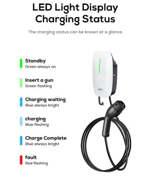 ELECTRIC HOME CAR CHARGER 7KW EV WALL BOX 32A WIFI APP TYPE 2 SINGLE PHASE