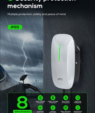 ELECTRIC HOME CAR CHARGER 7KW EV WALL BOX 32A WIFI APP TYPE 2 SINGLE PHASE