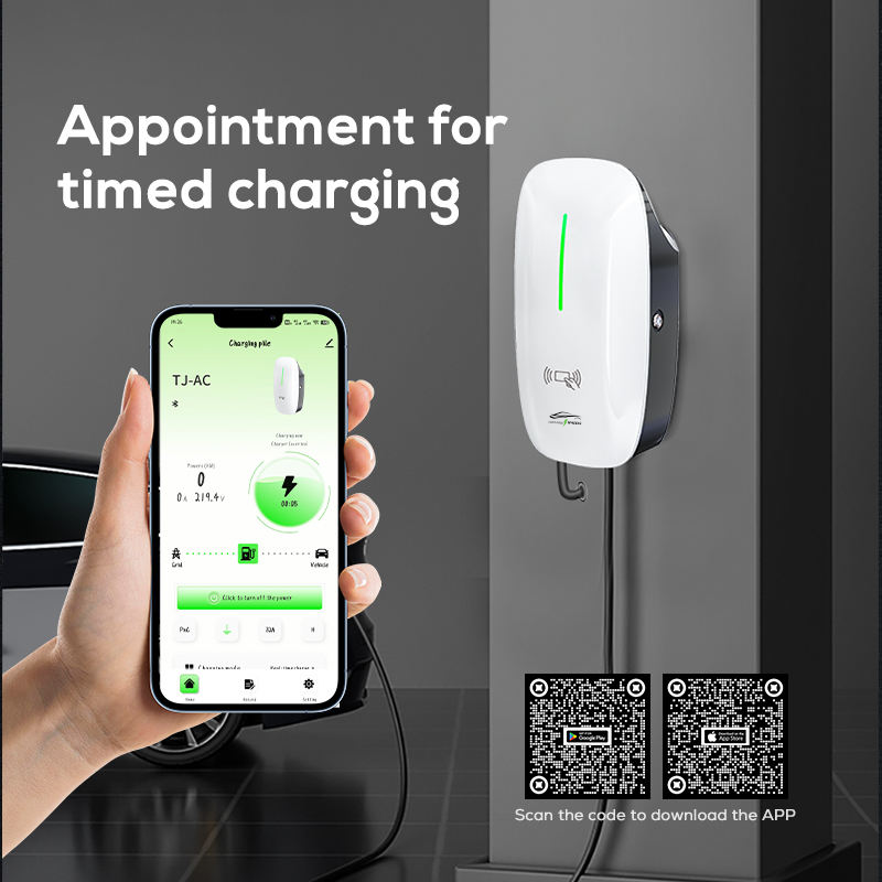 ELECTRIC HOME CAR CHARGER 7KW EV WALL BOX 32A WIFI APP TYPE 2 SINGLE PHASE