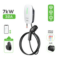 ELECTRIC HOME CAR CHARGER 7KW EV WALL BOX 32A WIFI APP TYPE 2 SINGLE PHASE